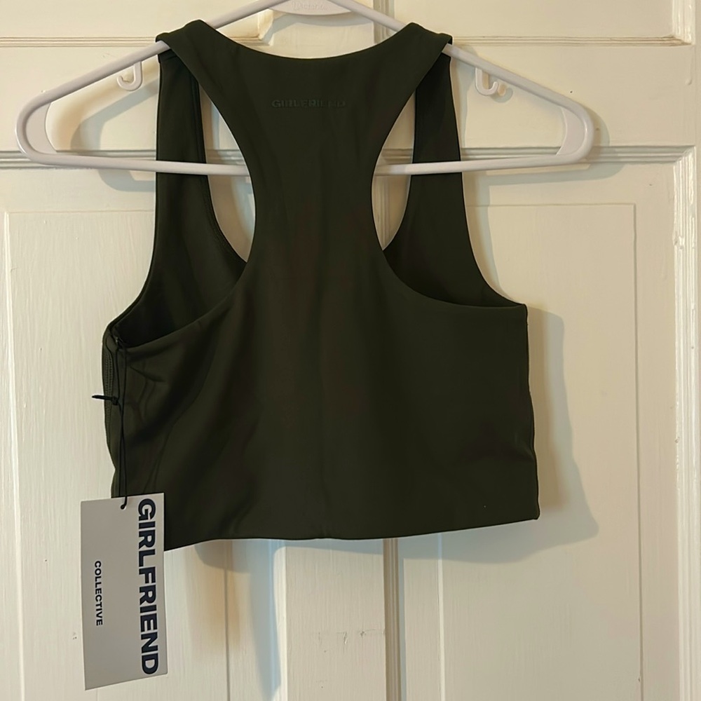 Girlfriend Collective Green Razor Back Top - Picture 4 of 4